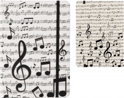 Notebook A5 with Hard Cover Music Theme