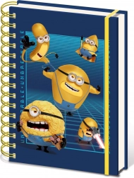 Spiral Notebook A5 2024 with Minions Theme