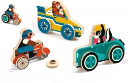 Drewniane pojazdy na napy od Djeco