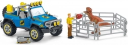 schleich dinosaurs off-road vehicle with dinosaur enclosure