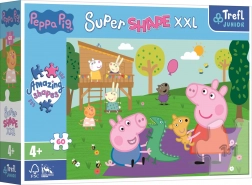 Puzzle 60 XXL Super Shape – zabava s bracom, PRASE PEPICA