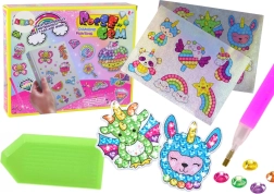 Komplet diamantnih nalepk – različni barvni vzorci