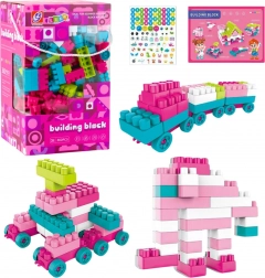 Spatial building blocks pastel pink 360 pcs