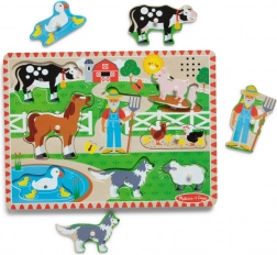Drevené farma puzzle od Melissa & Doug