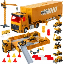Construction Truck with Crane and Accessories – Large TIR Set for Kids