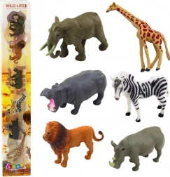 Set of Realistic Wild Animal Miniatures 6 pcs