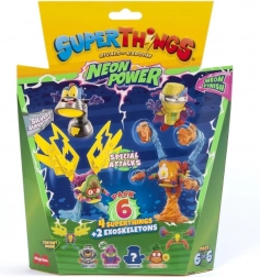 SuperThings Neon Power sběratelský balíček 6 figurek s exoskeletony