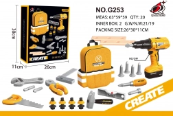 Żółty zestaw małego majsterkowicza z plecakiem