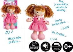 Bambola di peluche Aniška 20 cm, che parla slovacco