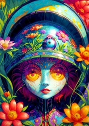 Enjoy puzzle Guerriera floreale 1000 pezzi