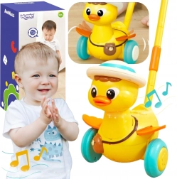 Woopie gumbni potiskani hojnik na palici račkica z lučmi in zvoki