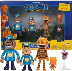 Set figuren DOG MAN – 5 verzamelfiguren 3–8 cm