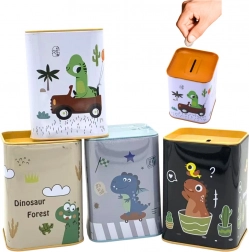 Kovová pokladnička dinosaurus do auta 11 × 8 cm