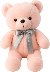 Pink Plush Teddy Bear with Bow