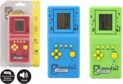 Elektronisch spel Vallende dobbelstenen puzzel plastic 7x14,5 cm 3 kleuren met geluid op batterijen