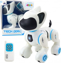 Interactive robotic puppy with remote control – white and blue