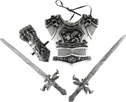 Viteška set sa srebrnim mačevima za djecu