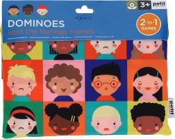 Petit Collage domine 2 v 1: čustva in številke