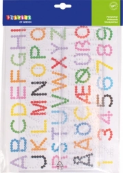 Bügelperlen-Unterlagen PLAYBOX - Buchstaben und Zahlen
