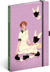 Notebook NOTIQUE Doves by Kateřina Winterová, ruled 13 × 21 cm