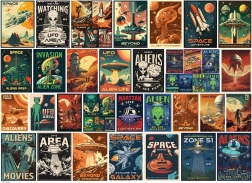 EUROGRAPHICS Puzzle Vintage Posters: Aliens 1000 Pieces