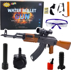 Carabine à billes d'eau avec accessoires et lunettes de protection