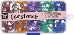 Ensemble de gemmes décoratives colorées