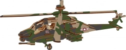 Woodcraft træ 3D-puslespil kamphelikopter APACHE