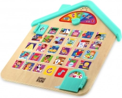 casetta musicale in legno con alfabeto cz/sk