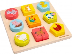 Drvene umetaljke slagalice Oblik i Životinje