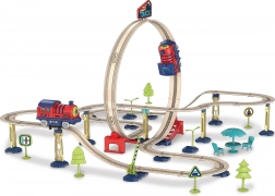 Looping train track, electric locomotive, 55 × 52 × 36.5 cm