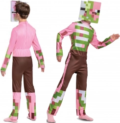 Minecraft Zombie Pigman costume for kids 7–8 years (height 127–136 cm)