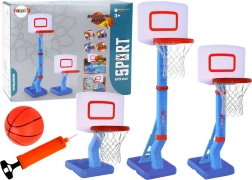 Basketboldbold med justerbar pumpe 138 cm blå