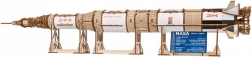Ugears wooden model of the NASA Saturn V rocket 1:170