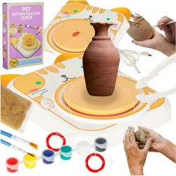 Creative Pottery Wheel Set for Kids with Cat Design