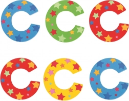 Bigjigs Toys drewniana literka C w gwiazdki