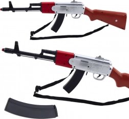Realistic toy rifle with strap and sounds