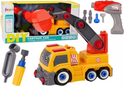 Cartoon Cargo Crane Truck DIY for Disassembly – Orange