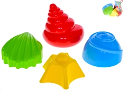 Set zandvormpjes – schelpjes 7–9 cm, 4 stuks