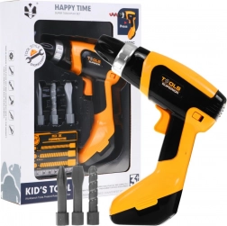 Elektrische Kinderbohrmaschine mit realistischen Geräuschen und rotierendem Bohrer für Kinder ab 3 Jahren