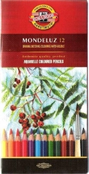 Crayons aquarellables KOH-I-NOOR MONDELUZ, coffret de 12 pièces