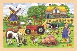 Puzzle en bois Ferme de Monsieur Miller - 24 pièces