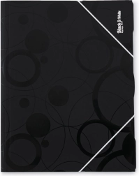 zložka s gumičkou A4 black and white, čierna