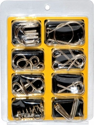 Set aus 8 Metallknobelspielen