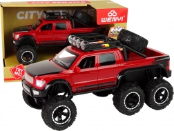 Fuoristrada 6x6 con meccanismo a inerzia 1:16 rosso
