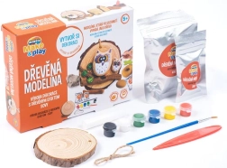 MODELO wooden modeling clay – owls, air-drying crafting compound