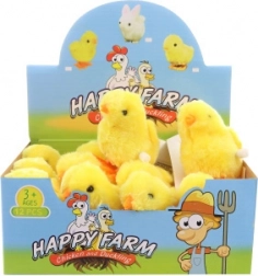wind-up hopping chick plush-plastic 9 × 8 × 6 cm