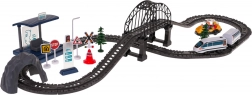Children's train station with bridge and tunnel, 76 pieces