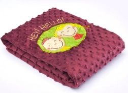 Otroška obojestranska odeja Sensillo Hey Hello 75 × 100 cm