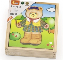 Viga Wooden Logic Puzzle Dress the Bear – Girl